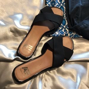 2 for $15-Slides with Shiny Patent Trim